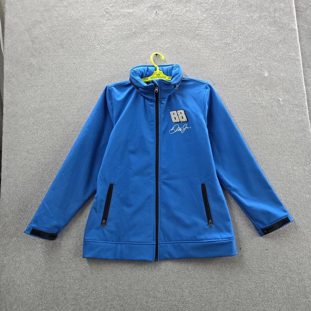 Hendrick Motorsports Men Jacket L Blue Embroidered Fleece Dale Jr 88